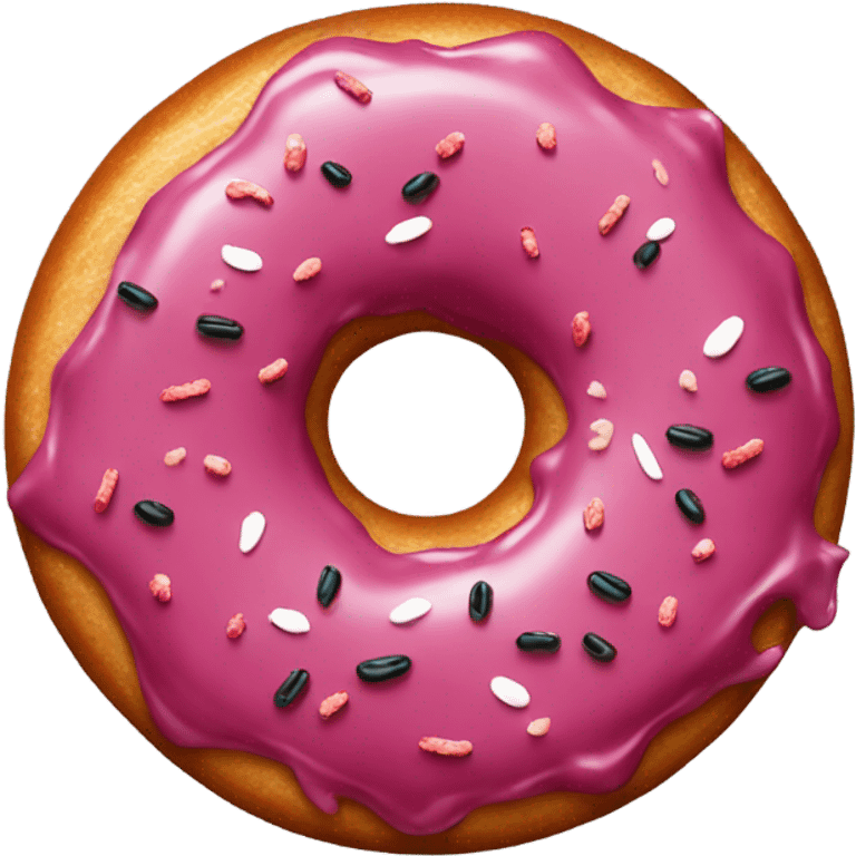 a Burgundy donut emoji