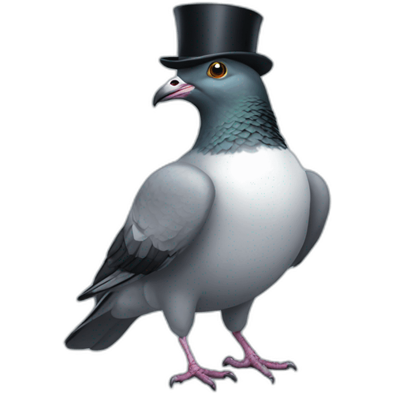 Pigeon wearing a monocle emoji