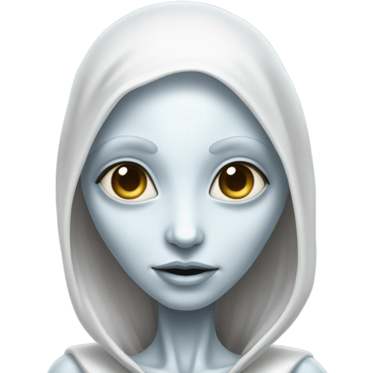 a white alien woman full body emoji