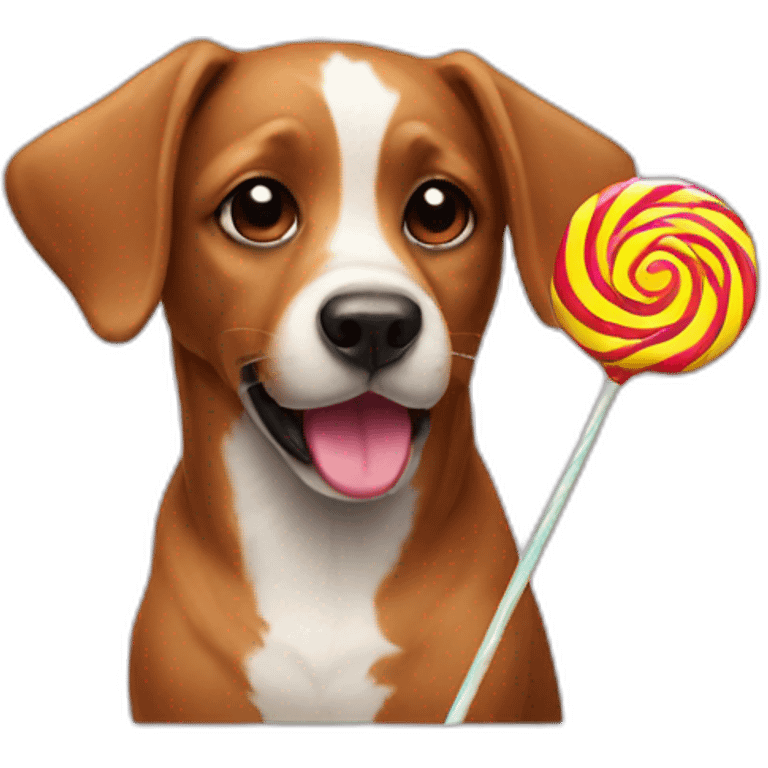 Dog and lollipop emoji