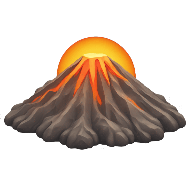 calm volcano, relief emoji