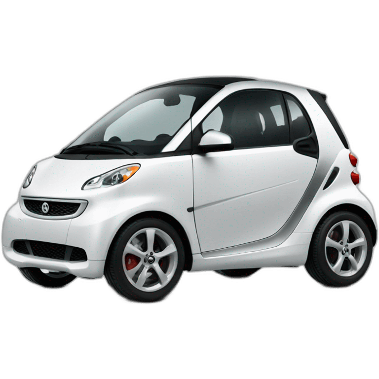 smart car in white and silver emoji