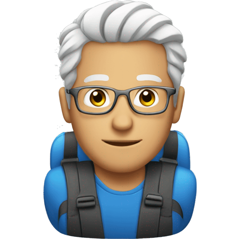 Man traveling in sport car emoji