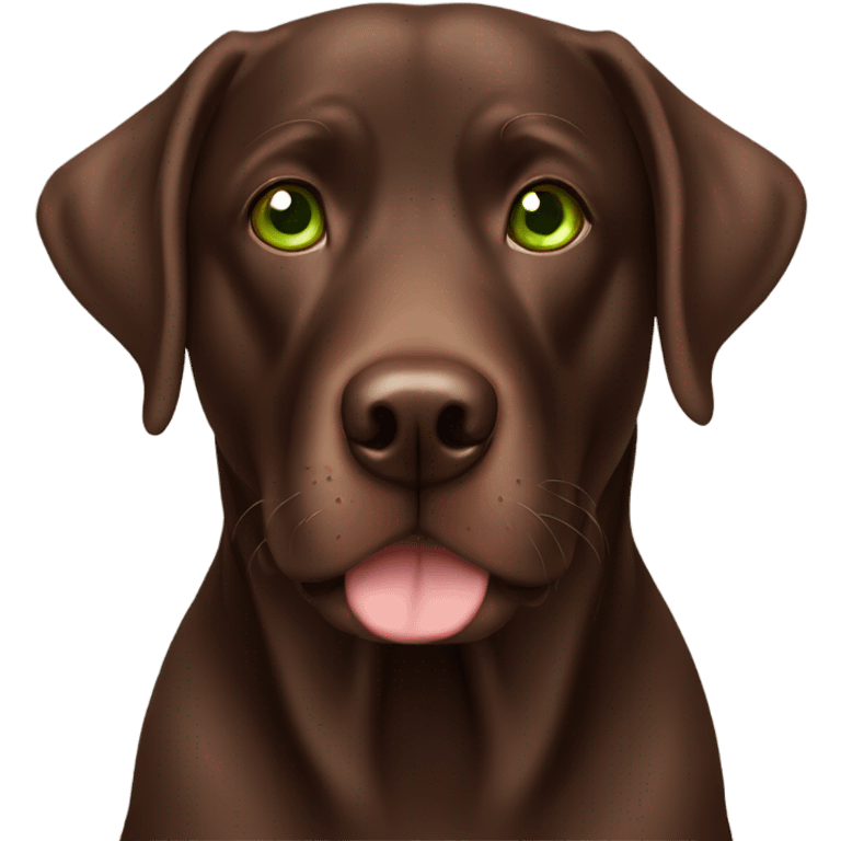 Chocolate lab green eyes emoji