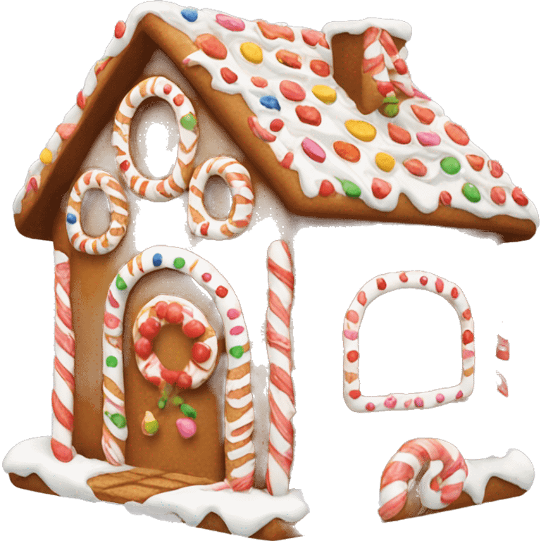 Gingerbread house cute emoji