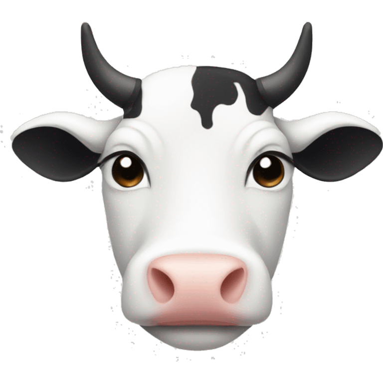 white cow with a lot of TINY black dots emoji