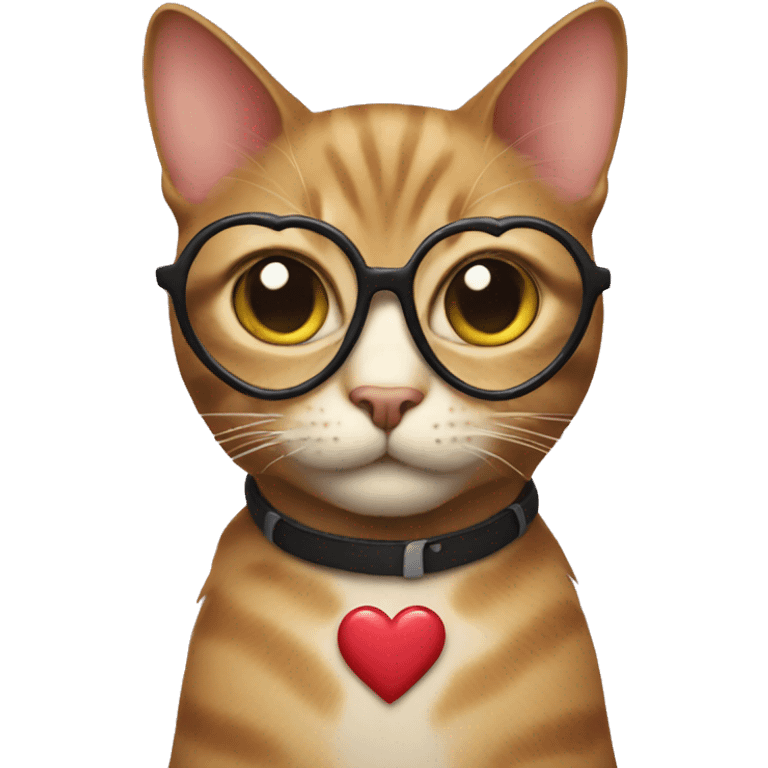 Cat with heart glasses emoji