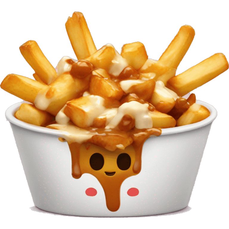 Poutine qui mange une poutine emoji