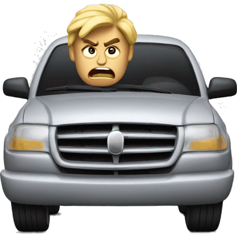 driving a angry car emoji