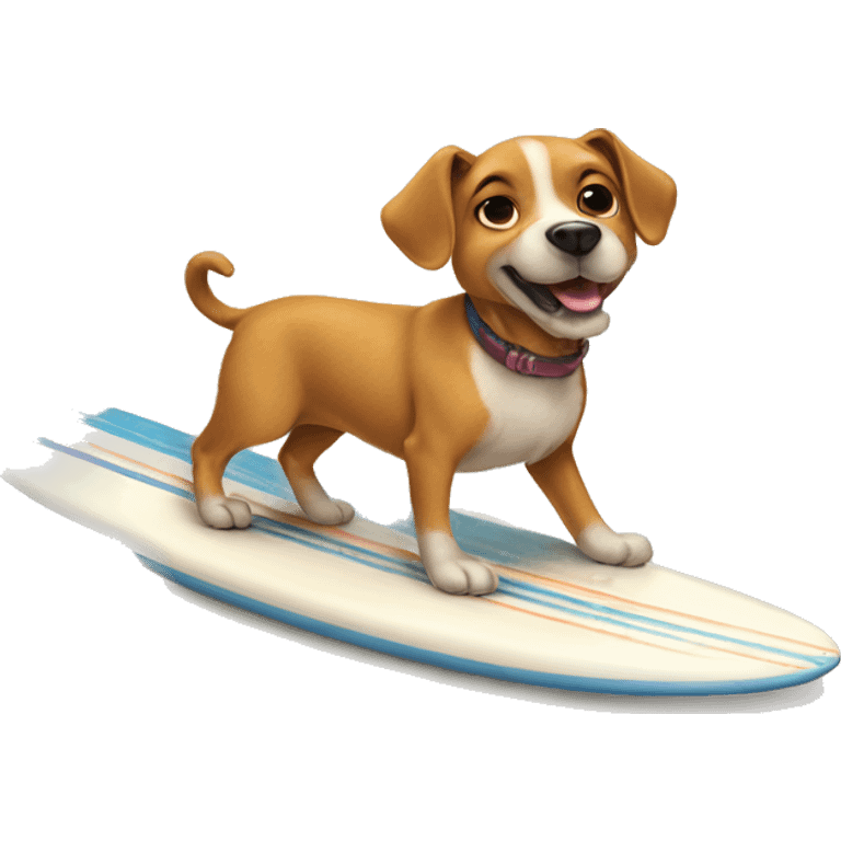 Dog on a surfboard emoji