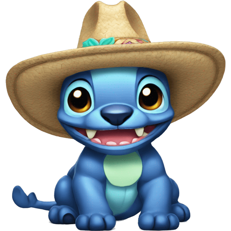 Stitch con sombrero emoji