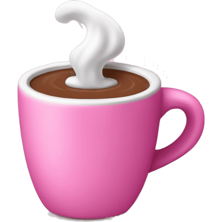 Hot coco in pink cup emoji