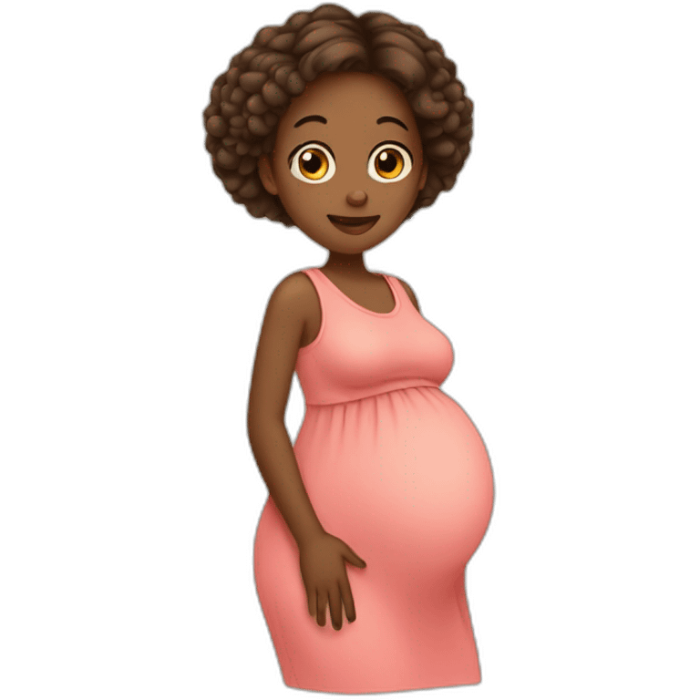 pregnant girl emoji