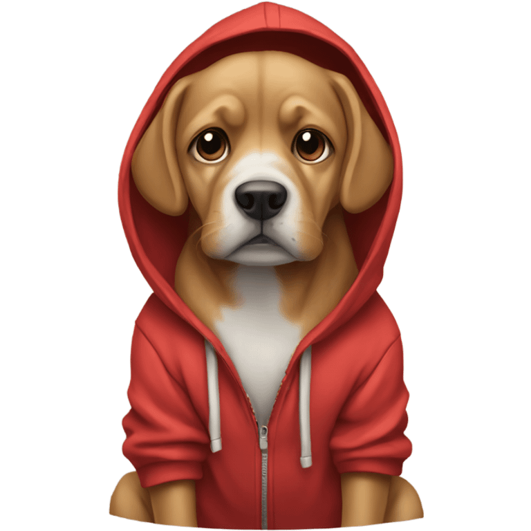 Dog wearing a hoodie  emoji