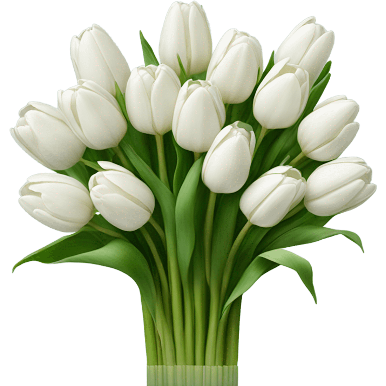 white tulip bouquet  emoji