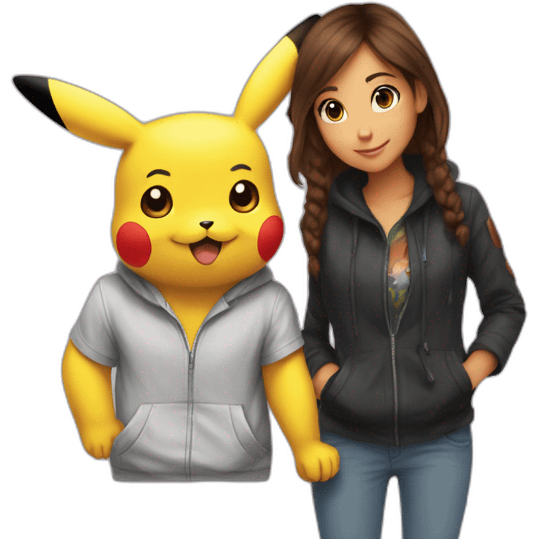 Pikachu et Sasha emoji