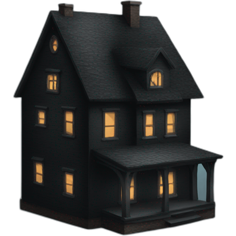 Dark house emoji