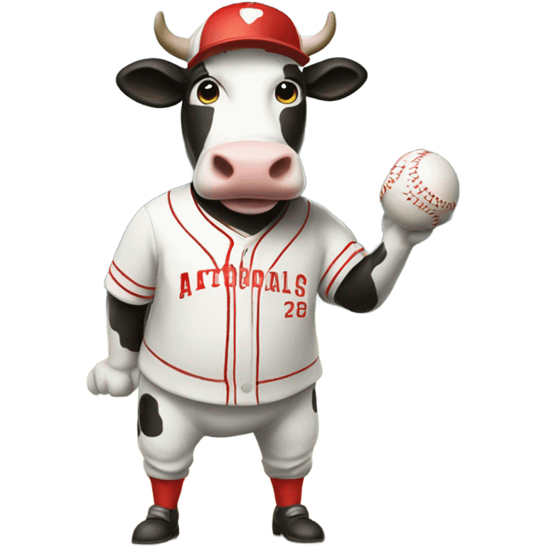 Cow playing baseball emoji