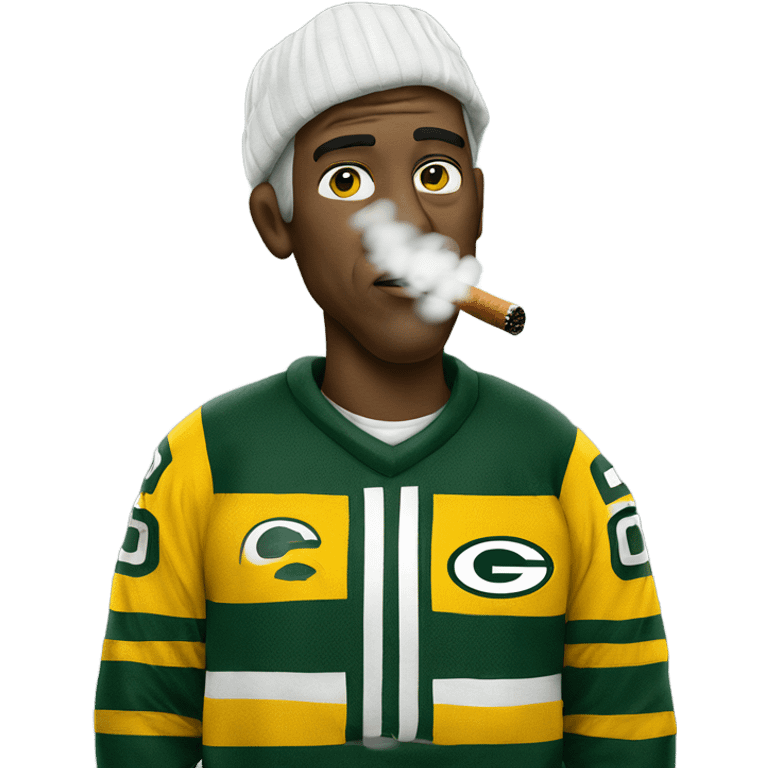 Packers fan smoking emoji