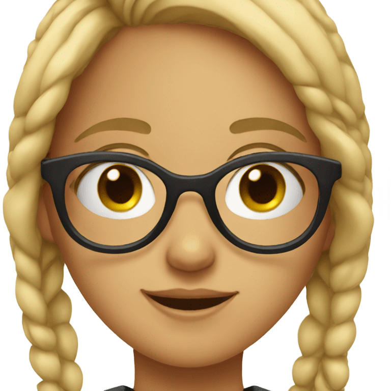 Girl with glasses emoji