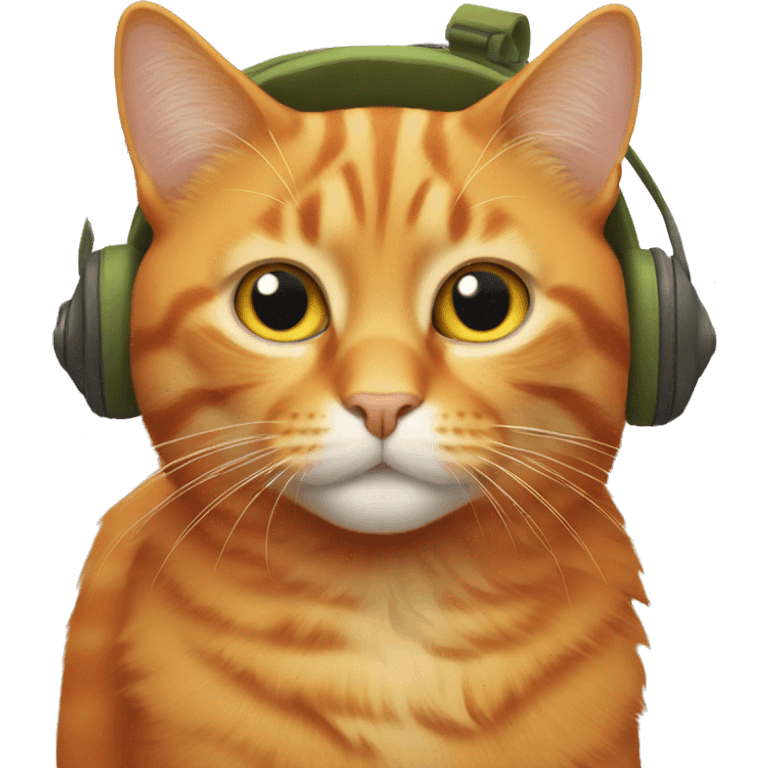 Outdoorsy orange cat emoji