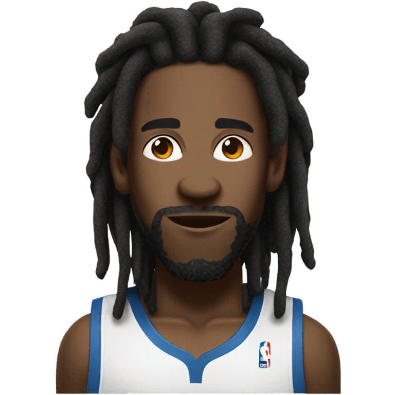 nba black 6ft tall basketball player with dreadheads emoji