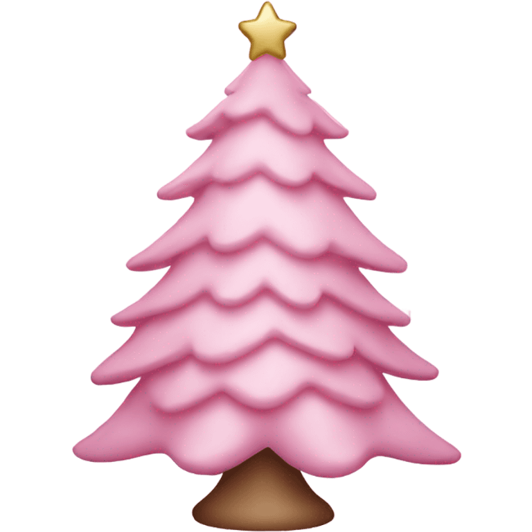 pastel pink christmas tree emoji