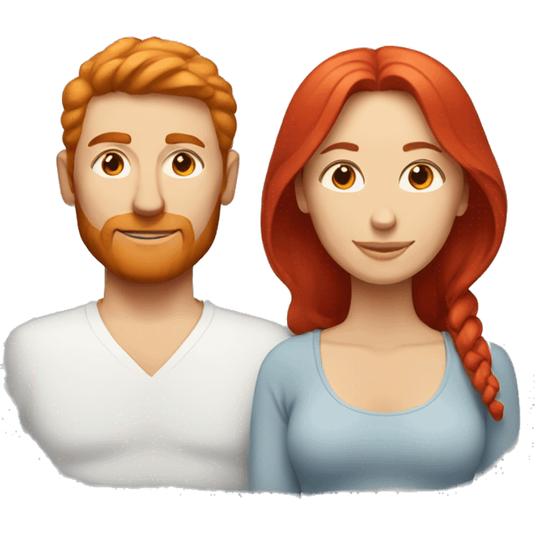 man and woman with red hair
 yoga emoji