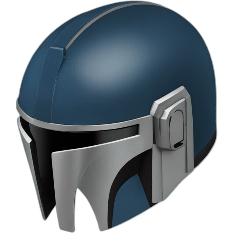 mandalorian helmet blue and black emoji