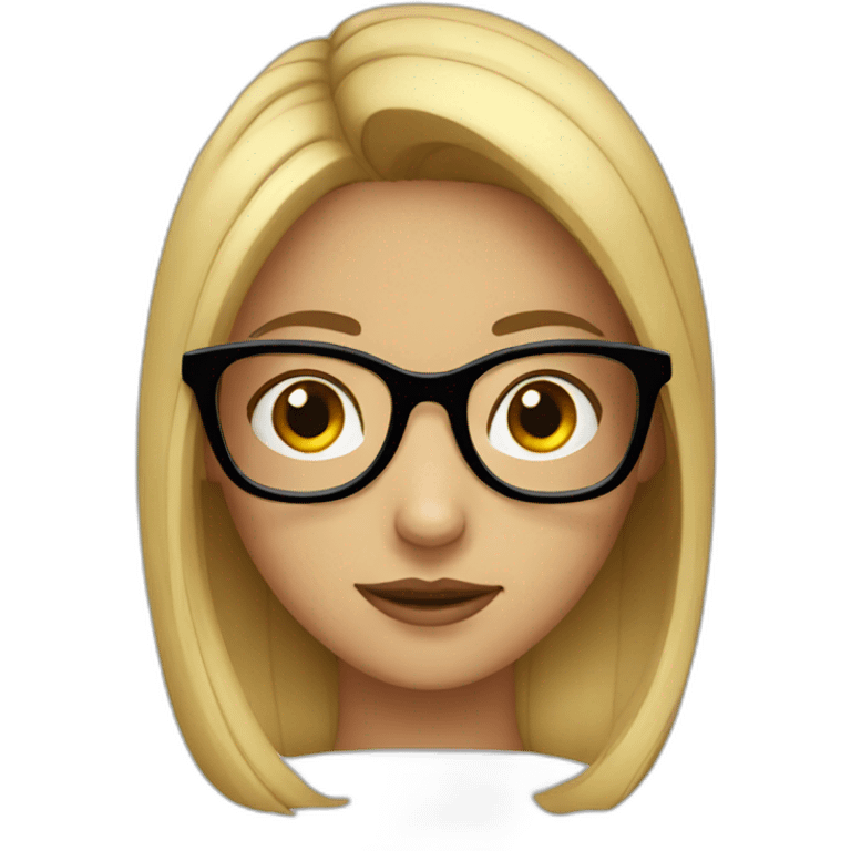 A girl with glasses emoji