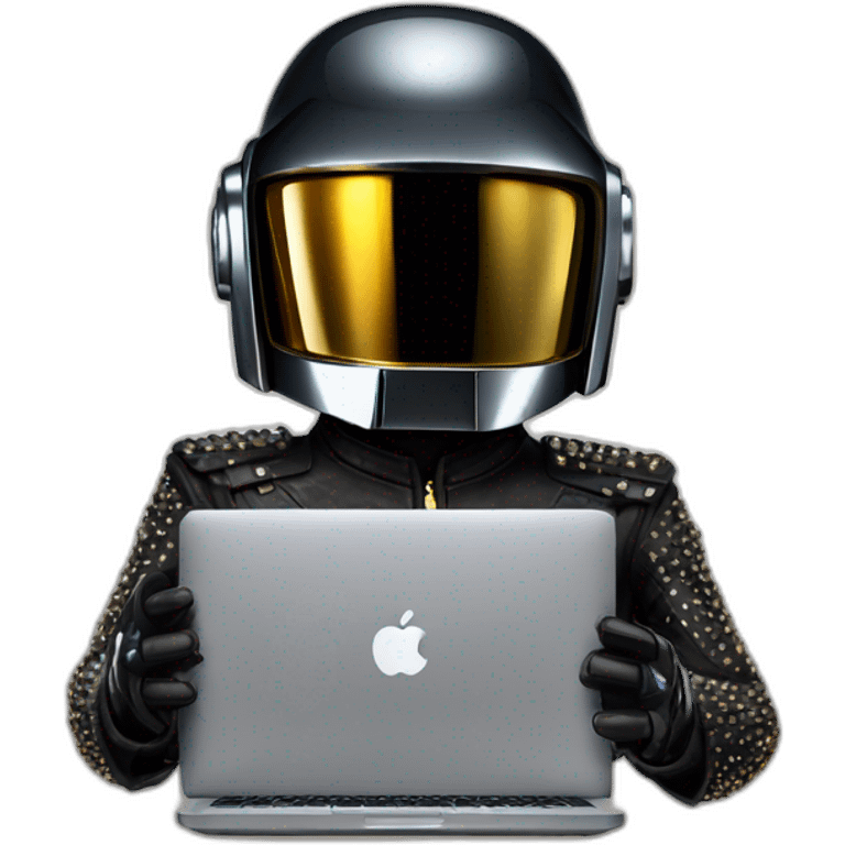 daft punk with macbook pro emoji