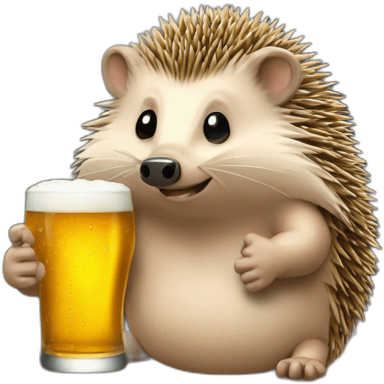 hedgehog drink beer hodl bitcoin emoji