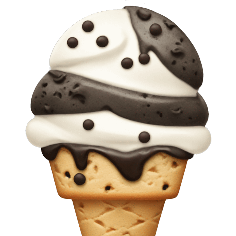 Cookies and cream icecream emoji