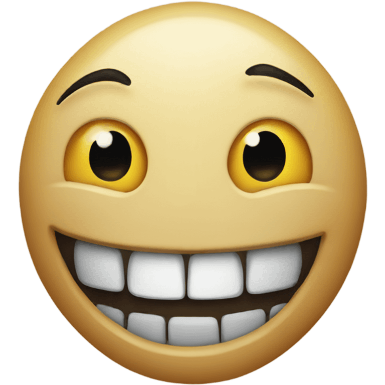 Creepy large smile emoji