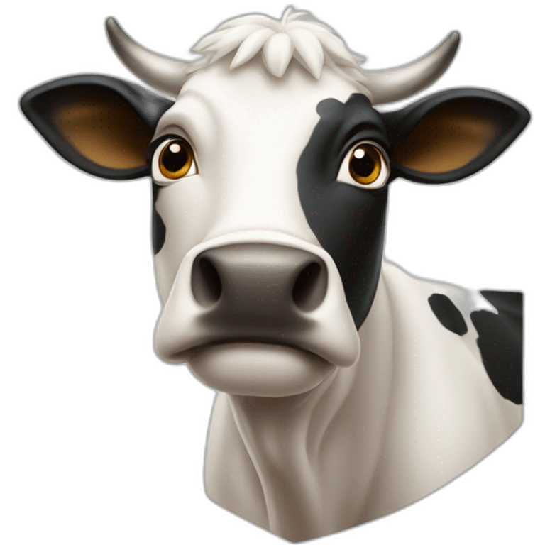 Vache énorme dans un pré emoji