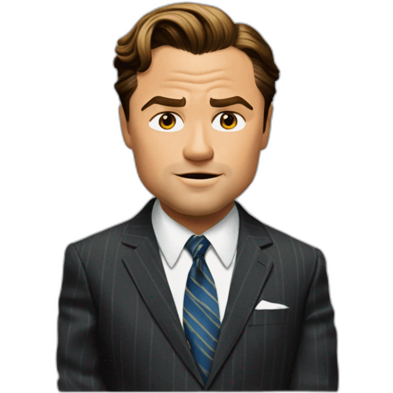 Leonardo DiCaprio in 'The Wolf of Wall Street' during the 'Sell Me This Pen' scene. have pen emoji