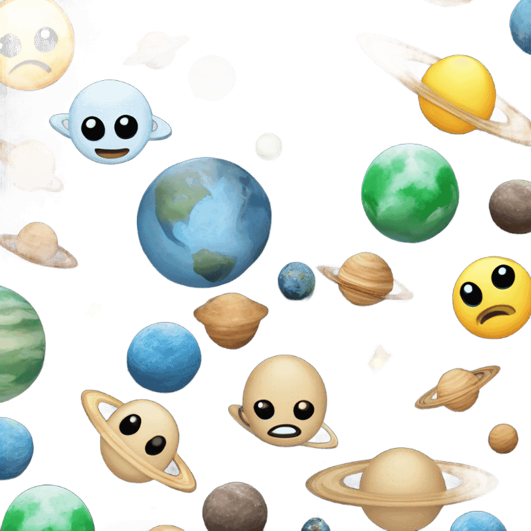 Outer space with aliens ￼ emoji