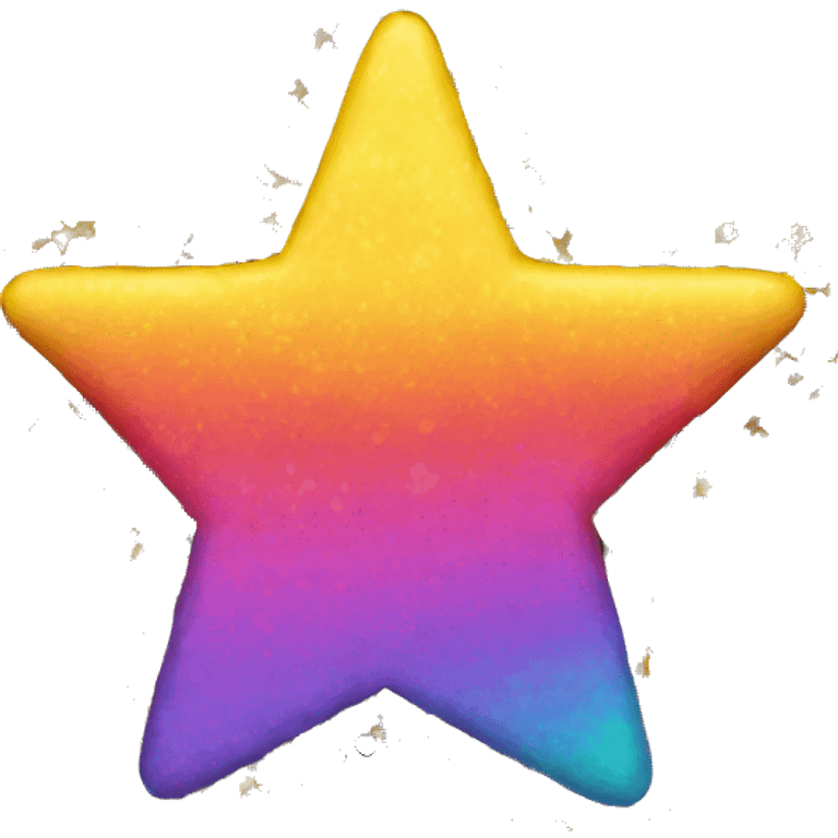 Rainbow leopard print star emoji