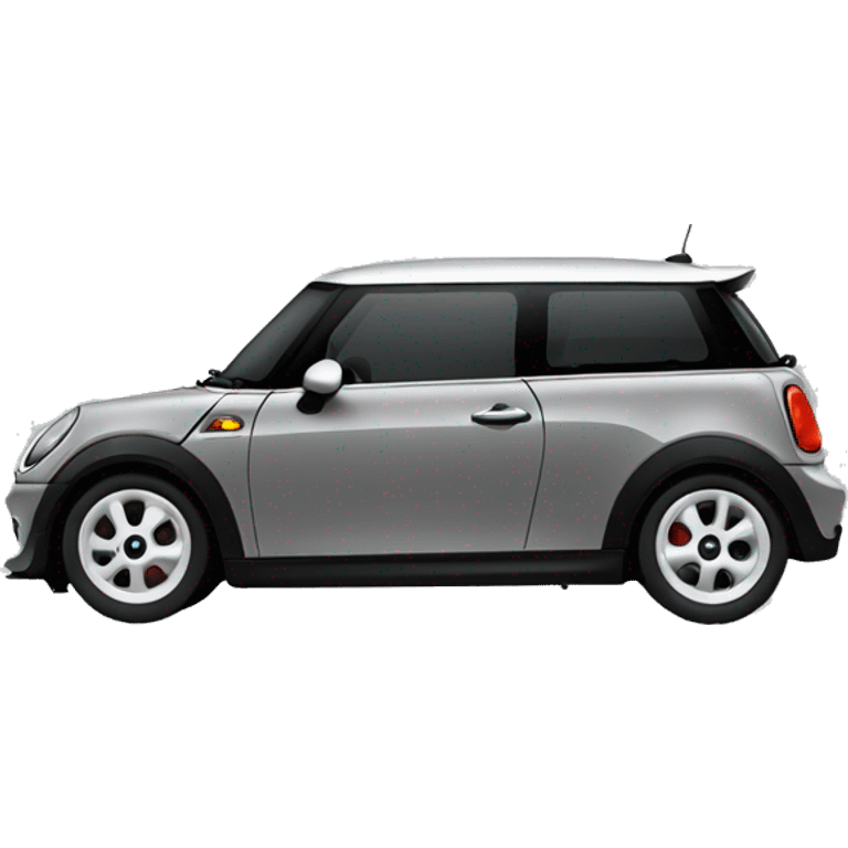 Mini Cooper in grey  emoji