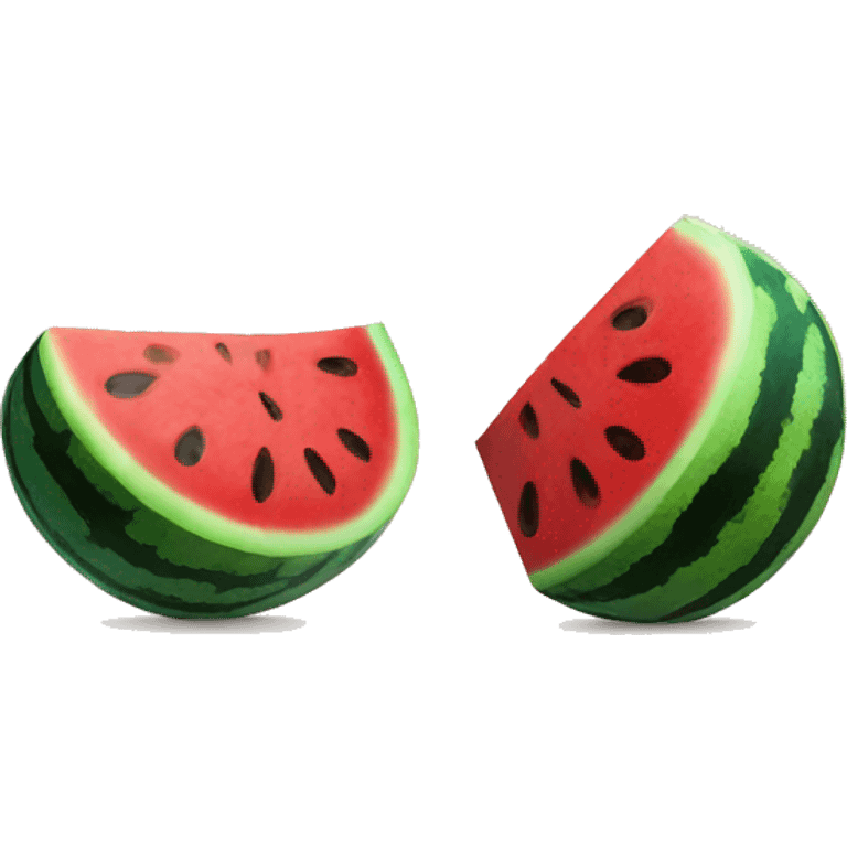 two watermelons beside each other  emoji