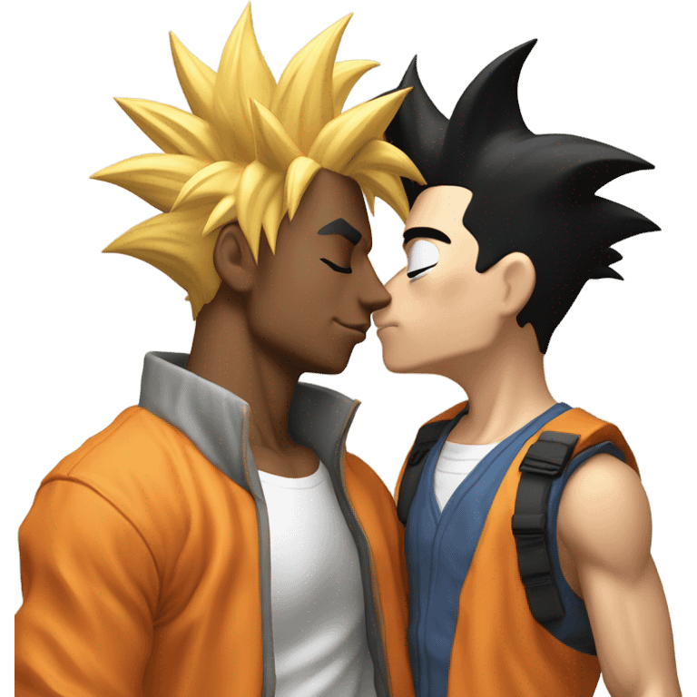 Goku kissing bad bunny emoji