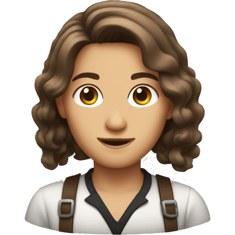 brown hair bartender emoji