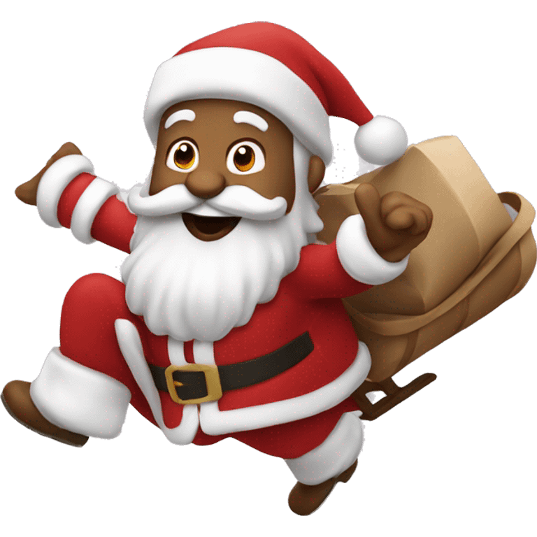 Santa flying emoji