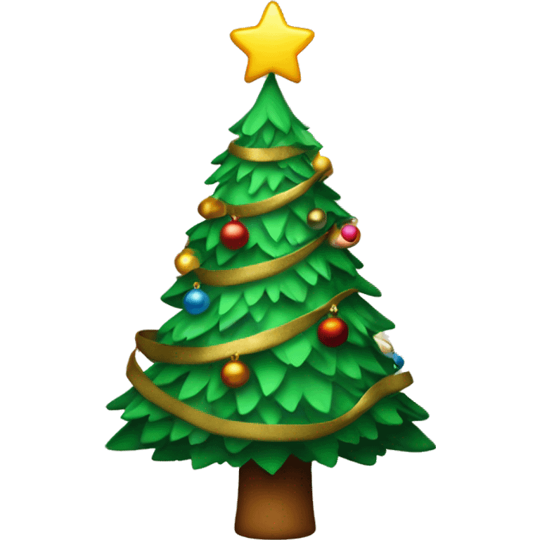 A festive Christmas tree emoji