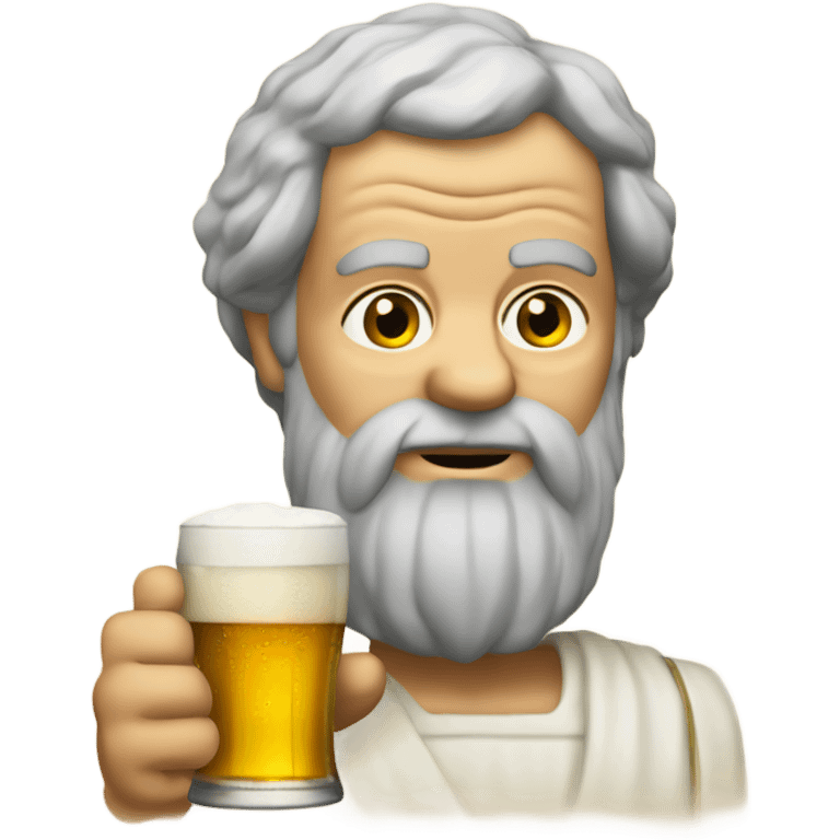 Socrates drinking beer  emoji