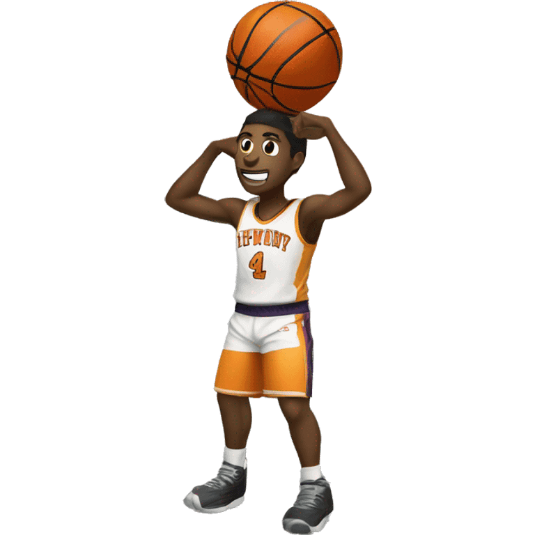 basketball player top of mountain emoji