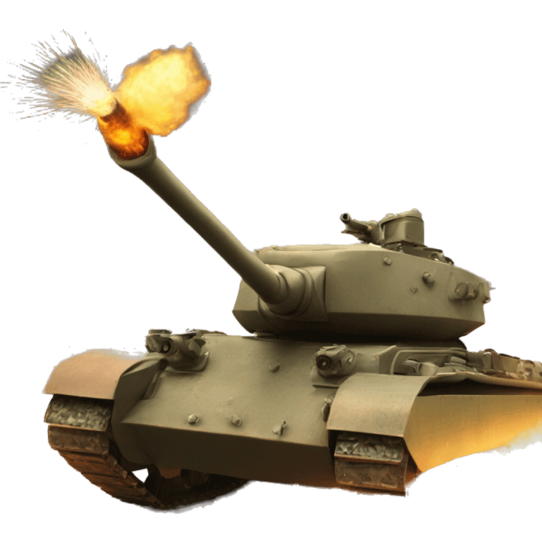 a tank mid firing  emoji