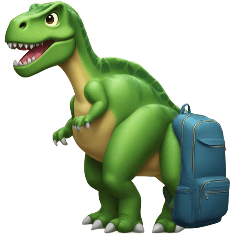 Dinosaurio con mochila emoji