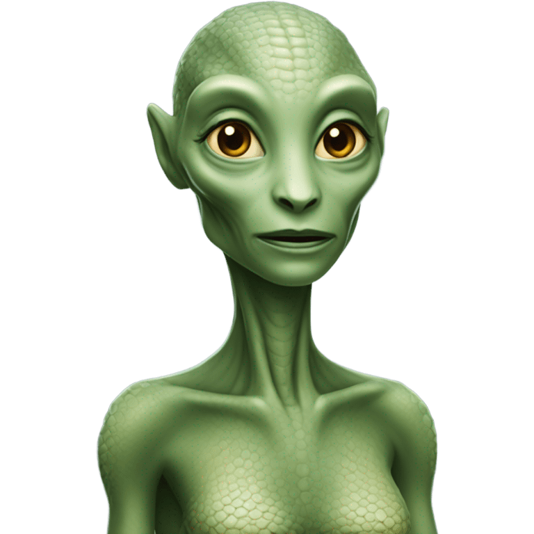 a reptilian alien woman full body emoji