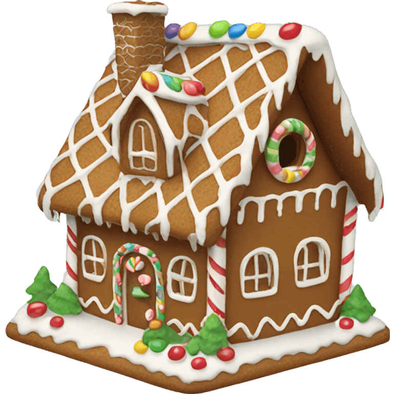 Gingerbread house emoji